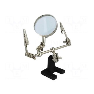 PCB holder with magnifying glass | Ø60mm | third hand