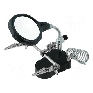 PCB holder with magnifying glass | Ø65mm | third hand