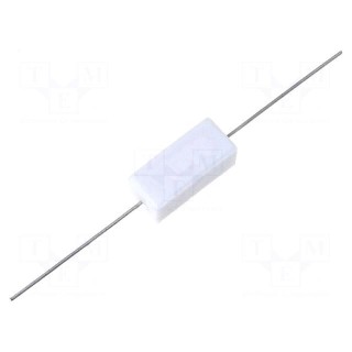 Resistor: wire-wound | cement | THT | 1kΩ | 5W | ±5% | 10x9x22mm