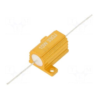 Resistor: wire-wound | with heatsink | 33Ω | 10W | ±5% | 50ppm/°C