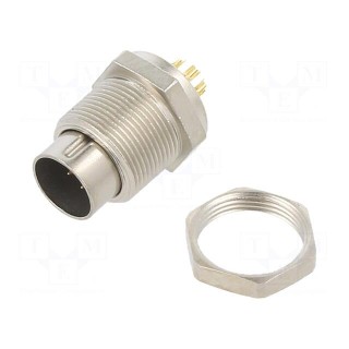 Connector: M9 | socket | male | Plating: gold-plated | 125V | IP40 | PIN: 7