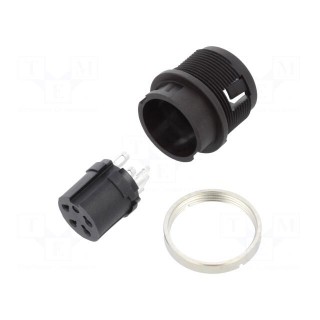 Connector: circular | socket | 678 | female | PIN: 4 | silver plated | 6A