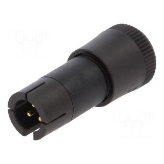 Connector: circular | plug | 719 | male | PIN: 3 | unshielded | 3A | IP40