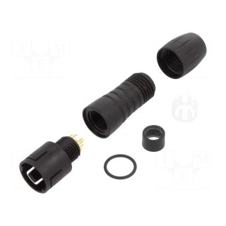 Connector: circular | plug | 620 | male | PIN: 4 | unshielded | 2.5A | IP67