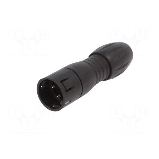 Connector: circular | plug | 720 | male | PIN: 3 | Snap-in,friction lock