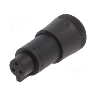 Connector: circular | plug | 719 | female | PIN: 3 | unshielded | 3A | IP40