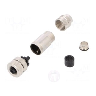 Connector: M12 | plug | 715 | female | PIN: 5 | shielded | gold-plated | 4A