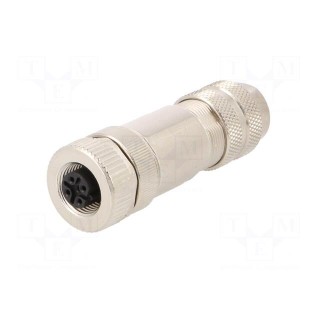 Connector: M12 | plug | 715 | female | PIN: 5 | shielded | gold-plated | 4A