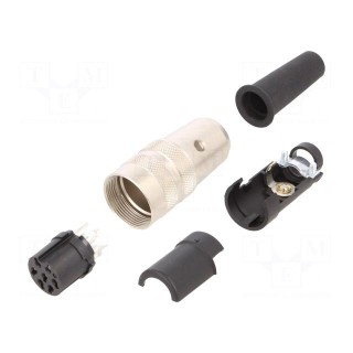 Connector: M16 | plug | 680 | female | PIN: 7 | unshielded | silver plated