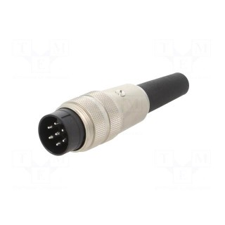Connector: M16 | plug | male | soldering | for cable | PIN: 7 | 5A | 125V