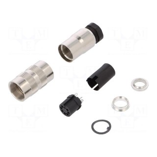 Connector: M16 | plug | 423 | female | PIN: 7 | shielded | silver plated