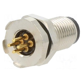 Connector: M5 | socket | 707 | male | PIN: 4 | unshielded | gold-plated | 1A