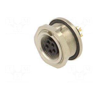 Connector: M9 | socket | female | Plating: gold-plated | 125V | IP67