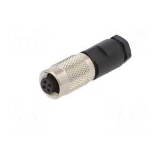 Connector: M9 | plug | 712 | female | PIN: 4 | gold-plated | 3A | IP67 | 125V