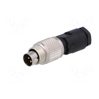 Connector: M9 | plug | 712 | male | PIN: 5 | gold-plated | 3A | IP67 | 125V