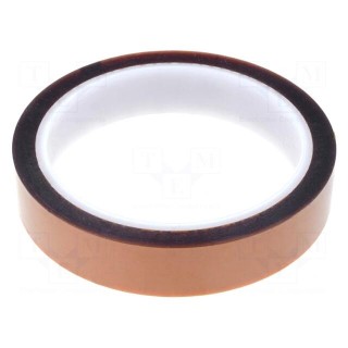 Tape: high temperature resistant | Thk: 0.06mm | 40% | amber | W: 19mm