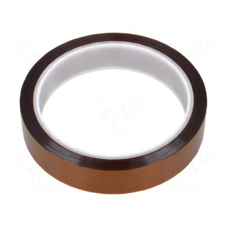 Tape: high temperature resistant | Thk: 0.07mm | 50% | amber | W: 19mm