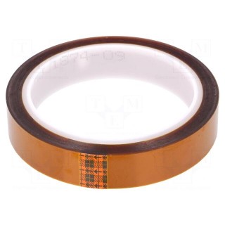 Tape: high temperature resistant | Thk: 0.07mm | 62% | amber | W: 19mm