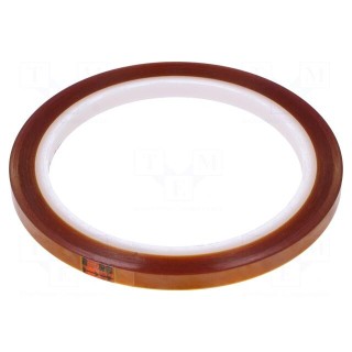 Tape: high temperature resistant | Thk: 0.07mm | 62% | amber | W: 6mm