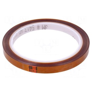 Tape: high temperature resistant | Thk: 0.07mm | 62% | amber | W: 9mm