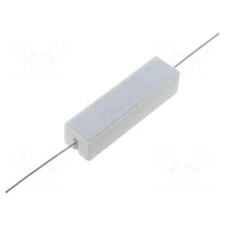 Resistor: wire-wound | cement | THT | 12Ω | 15W | ±5% | 12.5x12.5x49mm