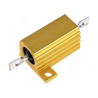 Resistor: wire-wound | with heatsink | screw | 5Ω | 15W | ±5% | 100ppm/°C