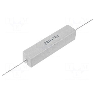 Resistor: wire-wound | cement | THT | 150mΩ | 20W | ±5% | 13x13x60mm