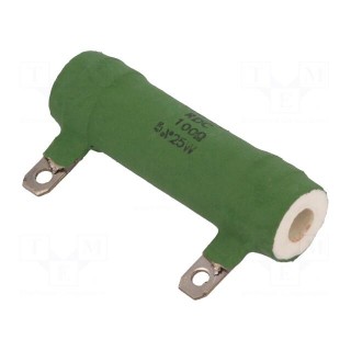Resistor: wire-wound | 100Ω | 25W | ±5% | Ø18x56mm | for soldering