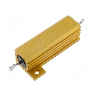 Resistor: wire-wound | with heatsink | screw | 10Ω | 50W | ±5% | 50ppm/°C
