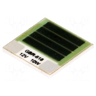Resistor: thick film | heating | glued | 14.4Ω | 10W | 12.7x12.7x1mm