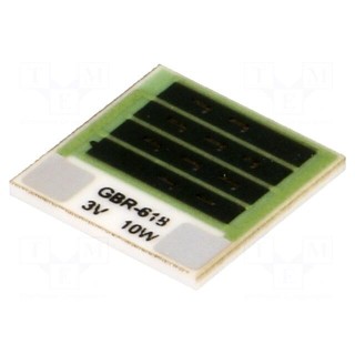 Resistor: thick film | heating | glued | 900mΩ | 10W | 12.7x12.7x1mm