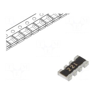 Resistor network: Y | SMD | 220Ω | ±5% | 62.5mW | No.of resistors: 4