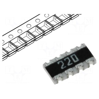 Resistor network: Y | SMD | 22Ω | ±5% | No.of resistors: 4 | Case: 1206