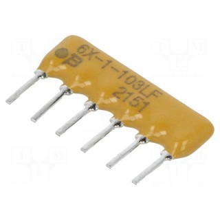 Resistor network: Y | THT | 10kΩ | ±2% | 0.3W | No.of resistors: 5 | 100V