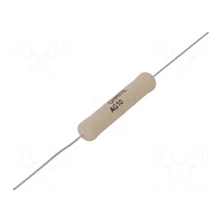 Resistor: wire-wound | ceramic | 820mΩ | 10W | ±5% | 50ppm/°C | audio