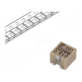 Potentiometer: mounting | 100Ω | 250mW | SMD | ±10% | 100ppm/°C | linear