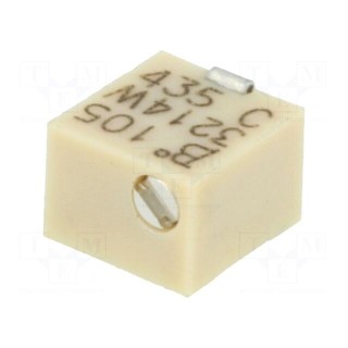 Potentiometer: mounting | vertical,multiturn | 1MΩ | 250mW | SMD | ±10%