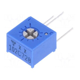 Potentiometer: mounting | single turn,vertical | 1kΩ | 500mW | ±10%
