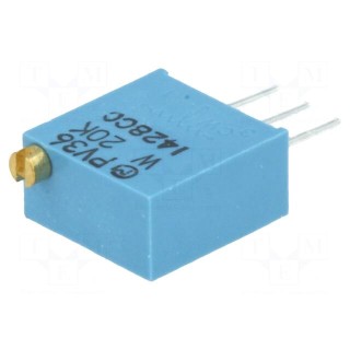 Potentiometer: mounting | vertical | 20kΩ | 500mW | THT | ±10% | linear