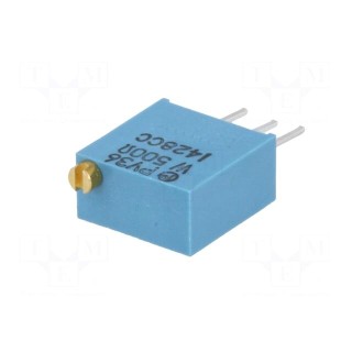 Potentiometer: mounting | vertical | 500Ω | 500mW | THT | ±10% | linear