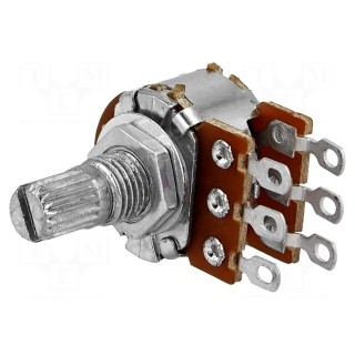 Potentiometer: shaft | single turn | 100kΩ | 63mW | ±20% | on cable | 6mm