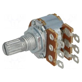Potentiometer: shaft | single turn | 10kΩ | 125mW | ±20% | on cable | 6mm