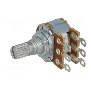 Potentiometer: shaft | single turn | 10kΩ | 125mW | ±20% | on cable | 6mm