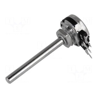 Potentiometer: shaft | single turn | 1kΩ | 200mW | THT | 4mm | metal | mono