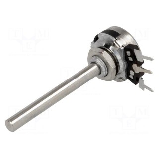 Potentiometer: shaft | single turn | 2.5kΩ | 200mW | THT | 4mm | metal