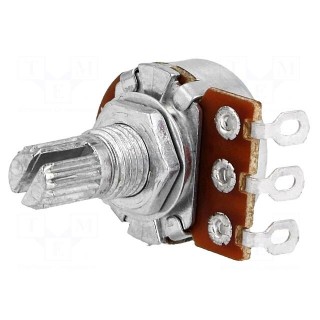 Potentiometer: shaft | single turn | 220kΩ | 125mW | ±20% | on cable