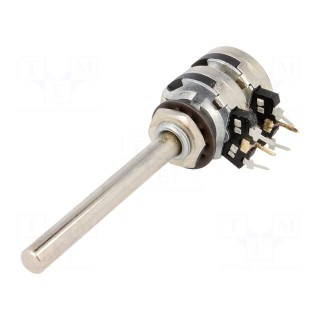 Potentiometer: shaft | single turn | 5kΩ | 200mW | THT | 6mm | plastic