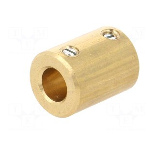 Adapter | brass | Øshaft: 6mm | copper | Shaft: smooth | Hole diam: 4mm