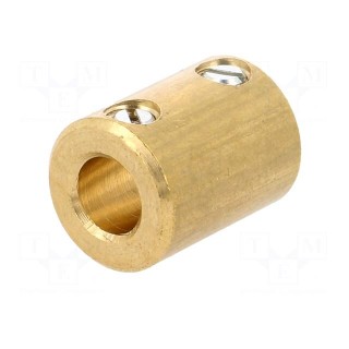 Adapter | brass | Øshaft: 6mm | copper | Shaft: smooth | Hole diam: 6mm