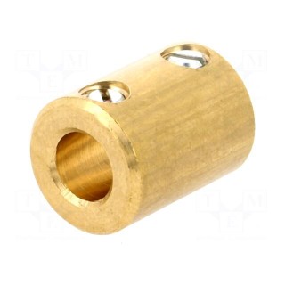 Adapter | brass | Øshaft: 6mm | copper | Shaft: smooth | Hole diam: 6mm
